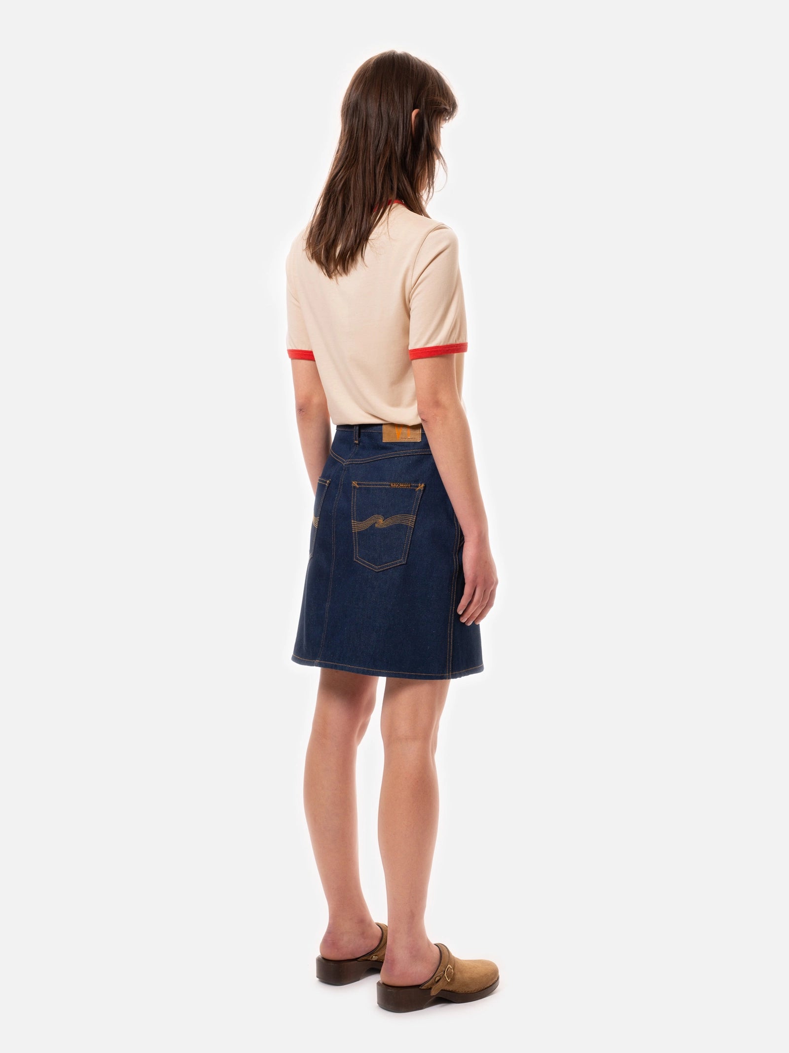 Nudie Jeans Molly Skirt in 70s Blue - the tartan fox