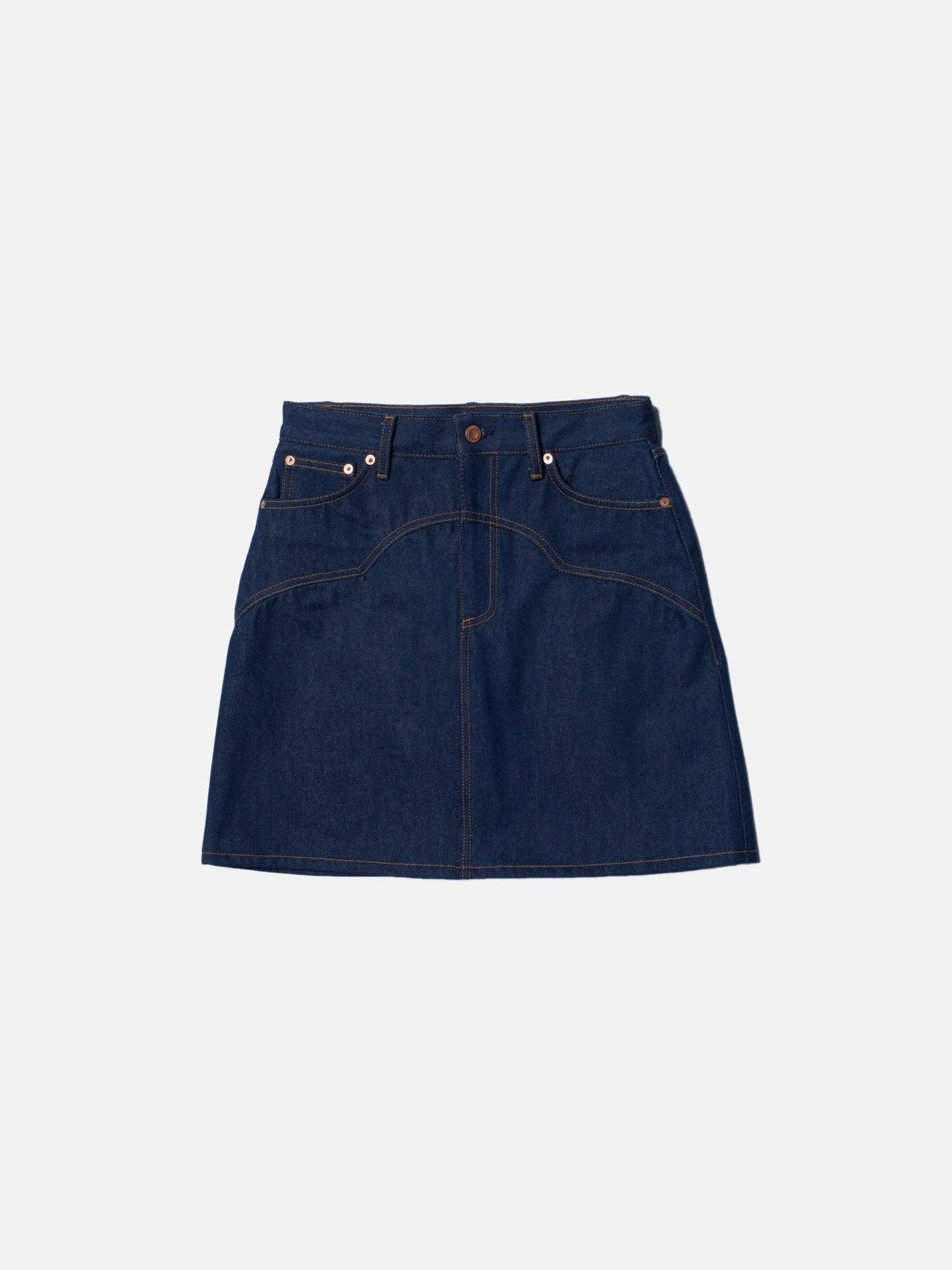 Nudie Jeans Molly Skirt in 70s Blue - the tartan fox