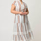 OnceWas Amoya Linen Viscose Top in Cayman Stripe - the tartan fox