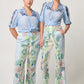 OnceWas Carlyle Stretch Linen Viscose Pant in Paradi Flè Print - the tartan fox