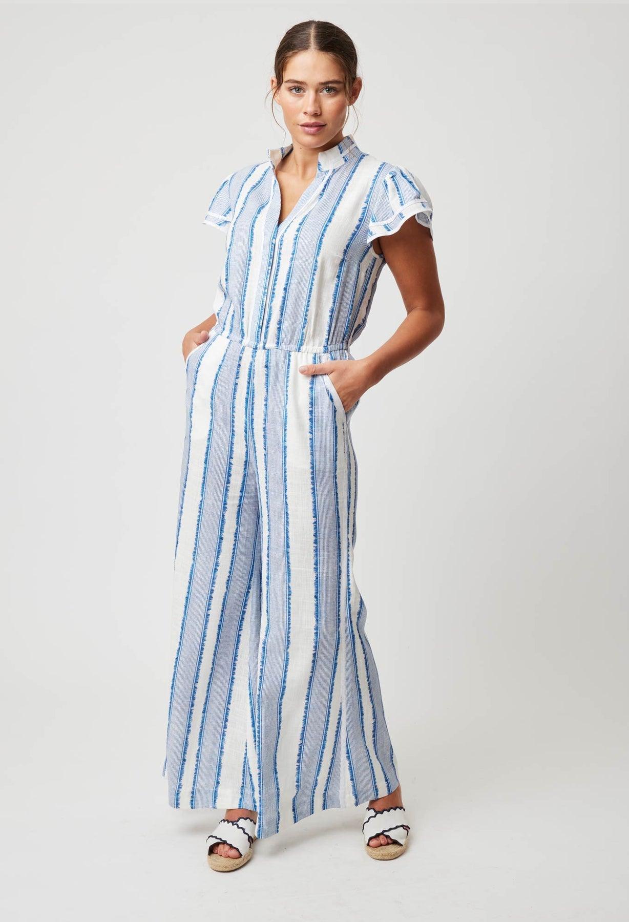 OnceWas Positano Viscose Linen Jumpsuit - the tartan fox