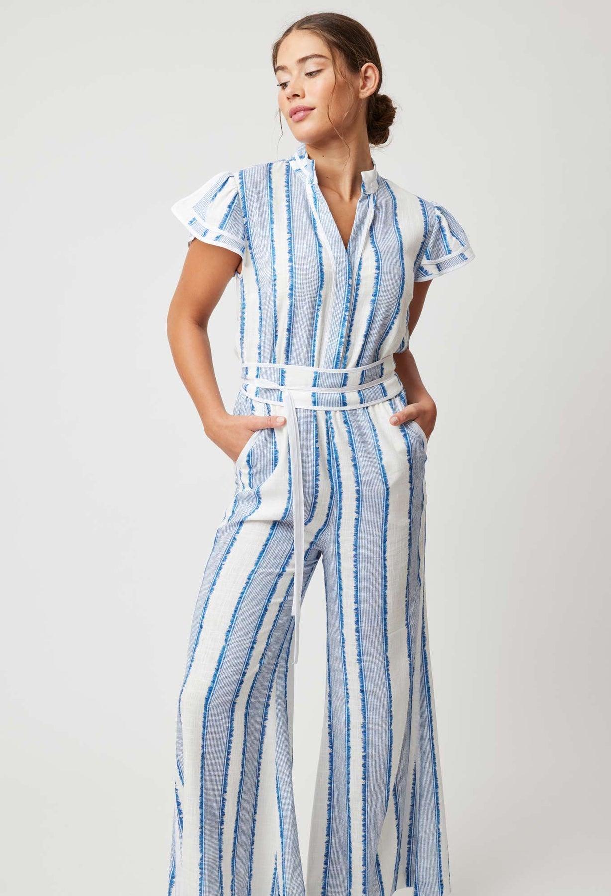 OnceWas Positano Viscose Linen Jumpsuit - the tartan fox