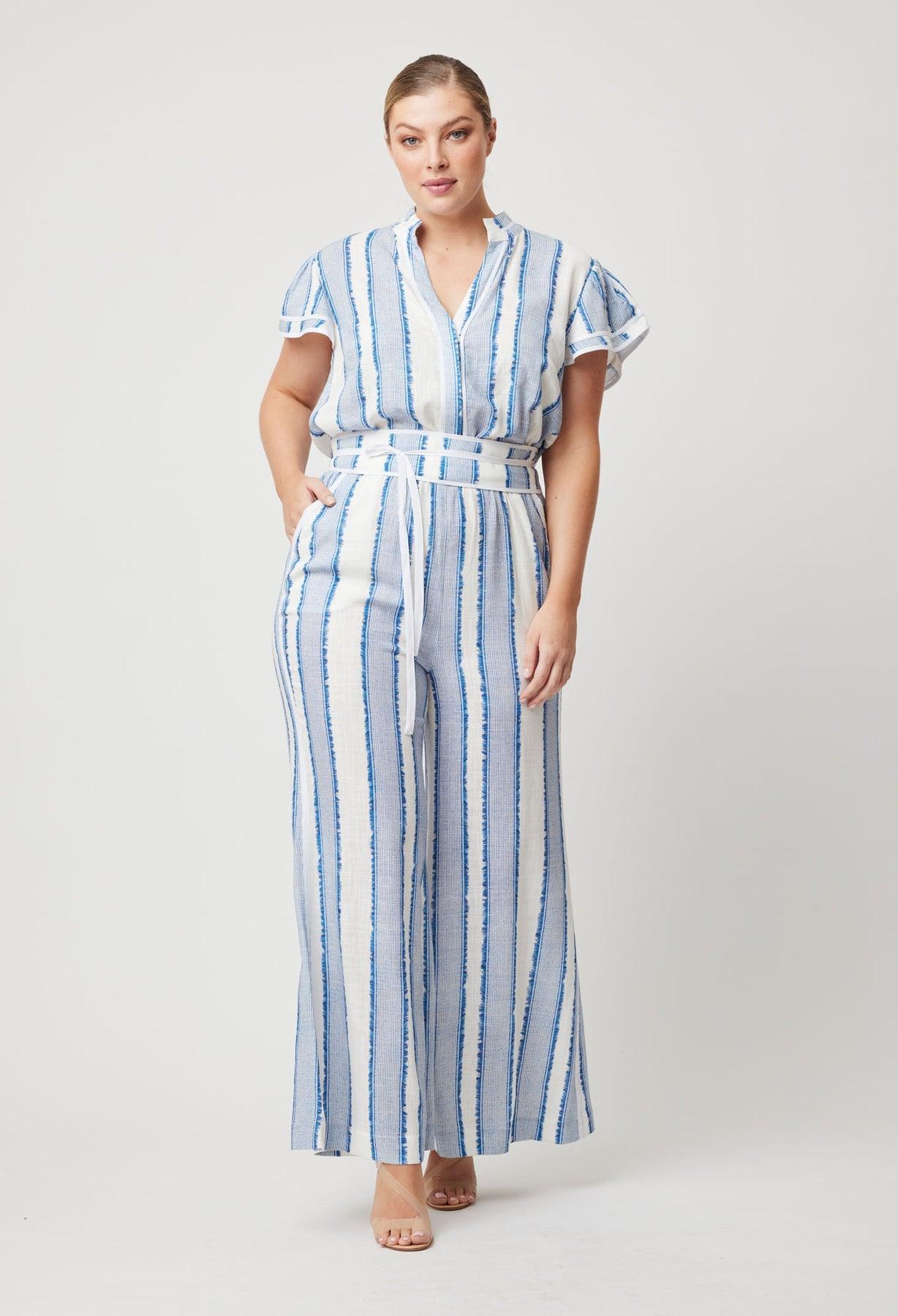 OnceWas Positano Viscose Linen Jumpsuit - the tartan fox