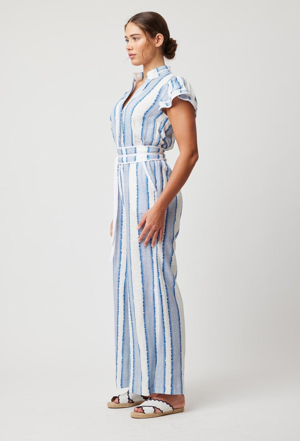 OnceWas Positano Viscose Linen Jumpsuit - the tartan fox