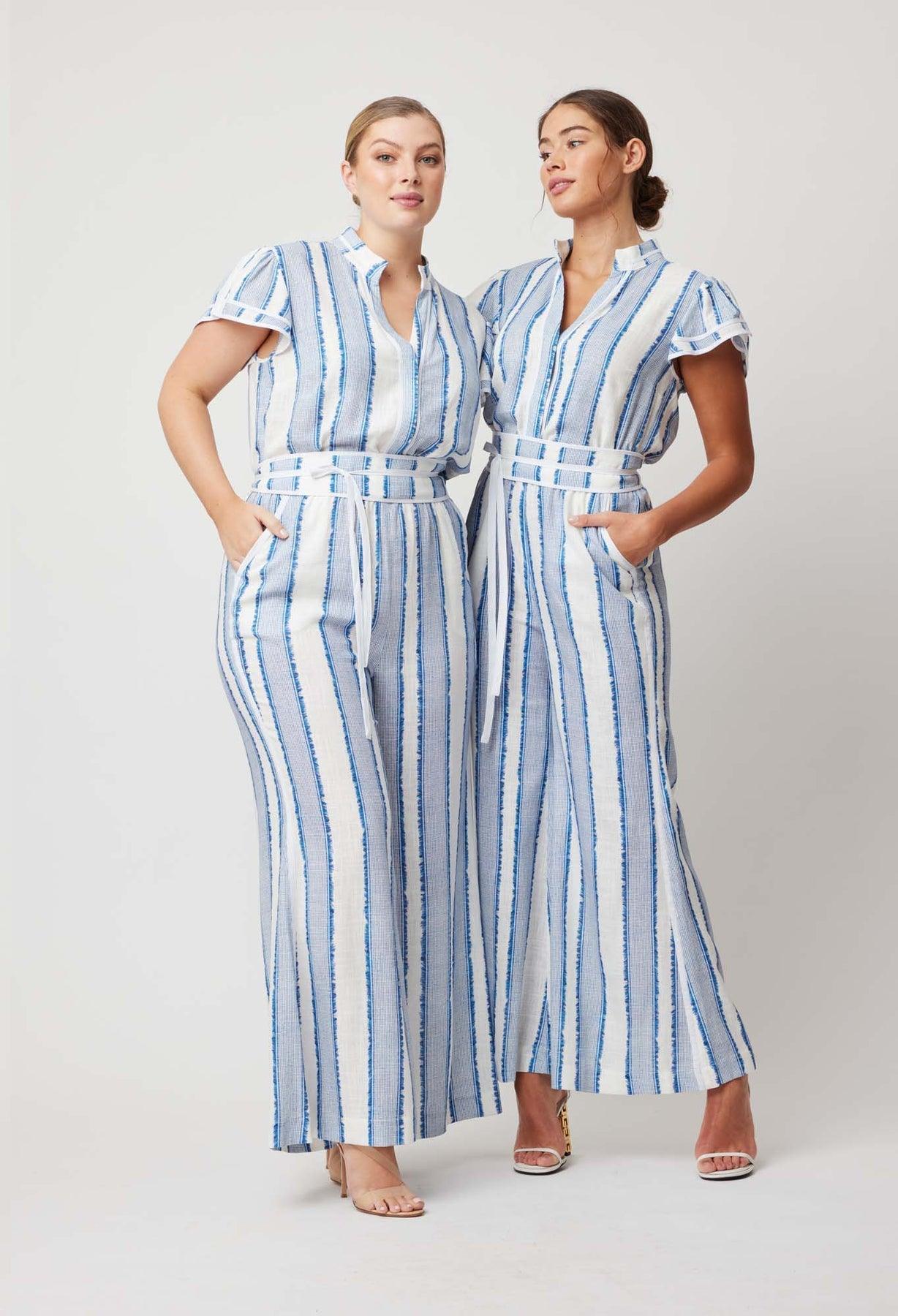 OnceWas Positano Viscose Linen Jumpsuit - the tartan fox