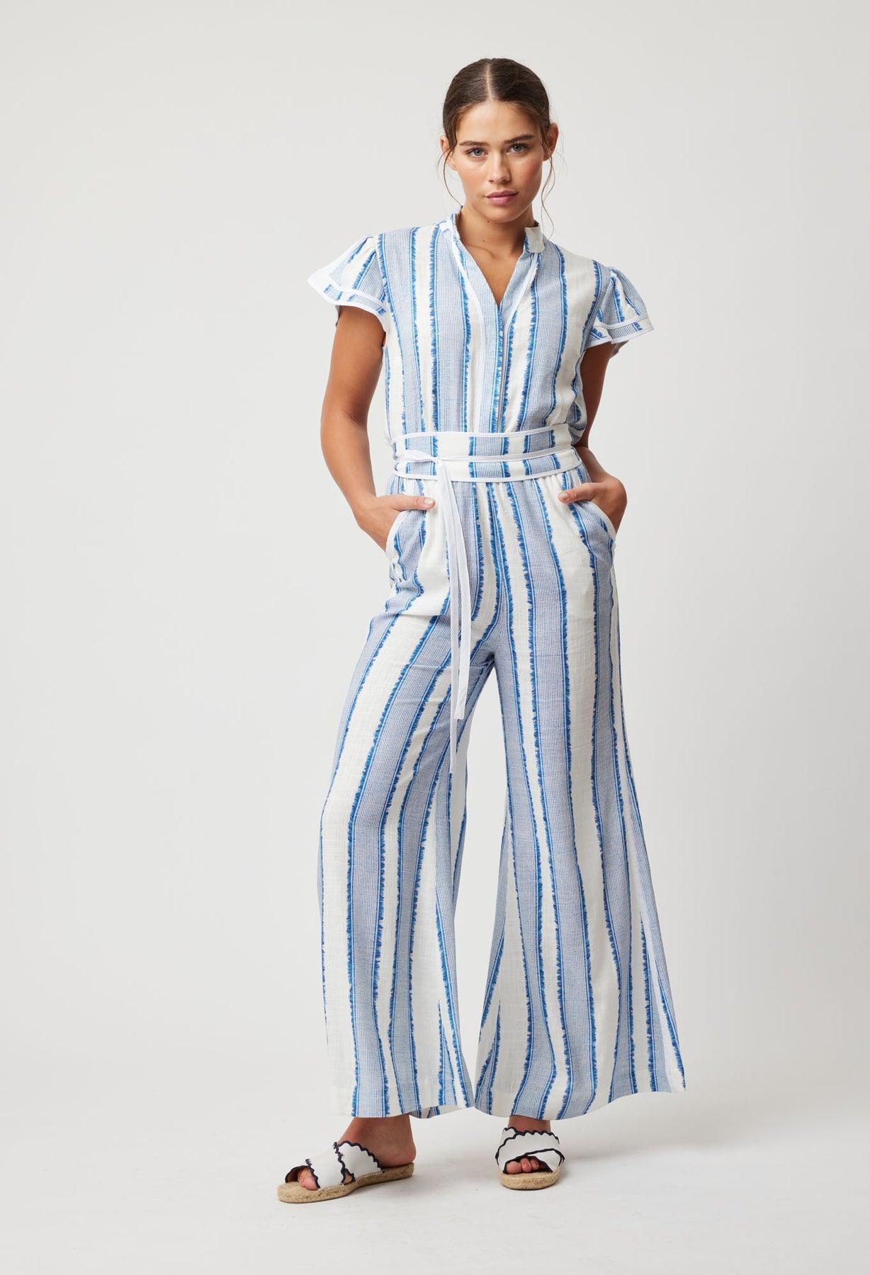 OnceWas Positano Viscose Linen Jumpsuit - the tartan fox