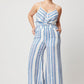 OnceWas Positano Wide Leg Pant in Sorrento Stripe - the tartan fox