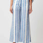 OnceWas Positano Wide Leg Pant in Sorrento Stripe - the tartan fox