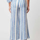 OnceWas Positano Wide Leg Pant in Sorrento Stripe - the tartan fox