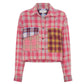 One Teaspoon Flannel Oversized Pocket Cropped Shirt in Pink - the tartan fox