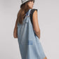 One Teaspoon Hemp Denim Pini Mini Dress in Faded Blue - the tartan fox