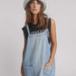 One Teaspoon Hemp Denim Pini Mini Dress in Faded Blue - the tartan fox