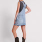 One Teaspoon Hendrixe Stanton ST Mini Denim Dress - the tartan fox