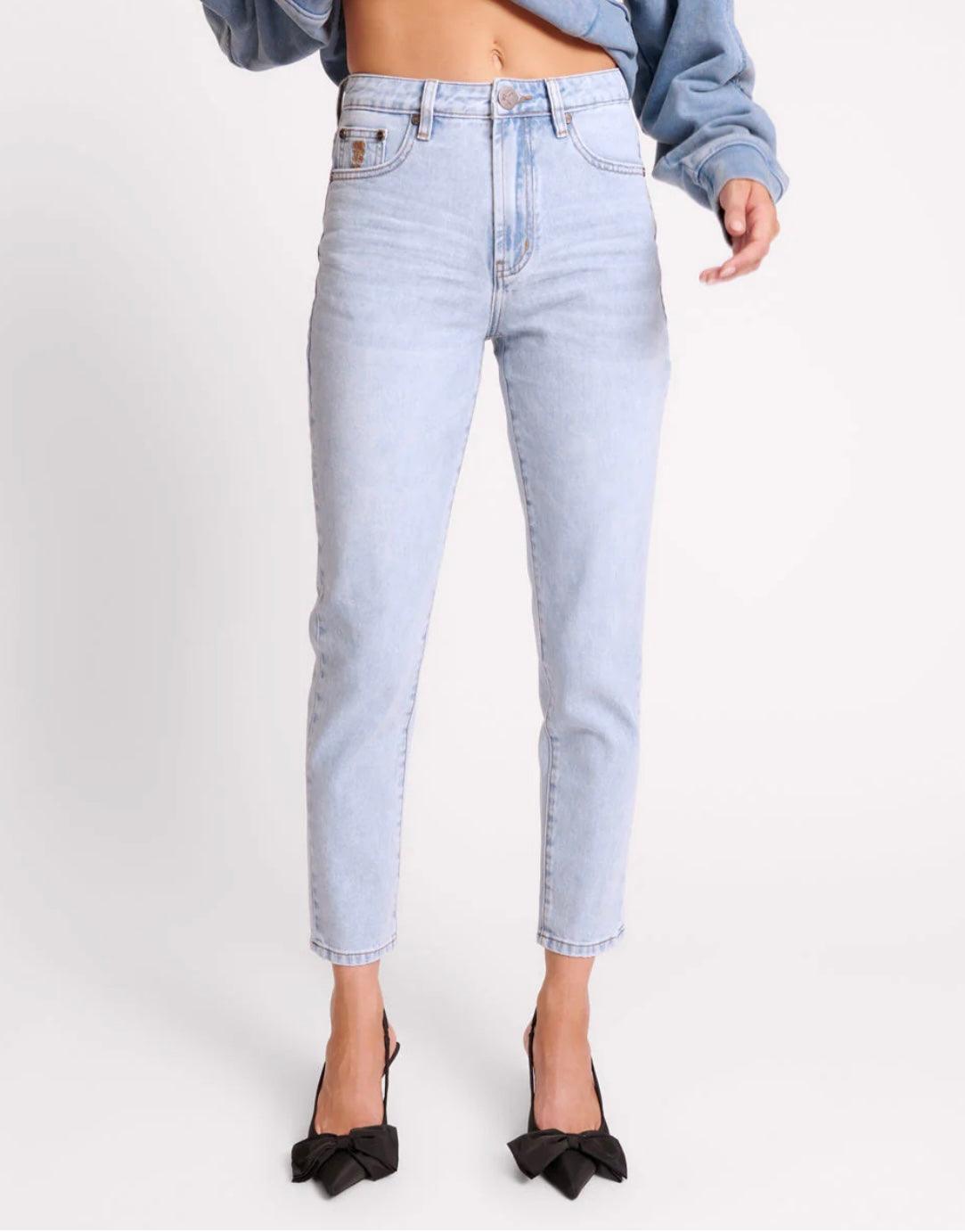 One Teaspoon Legends High Waist Mom Jean in Blue Latte - the tartan fox