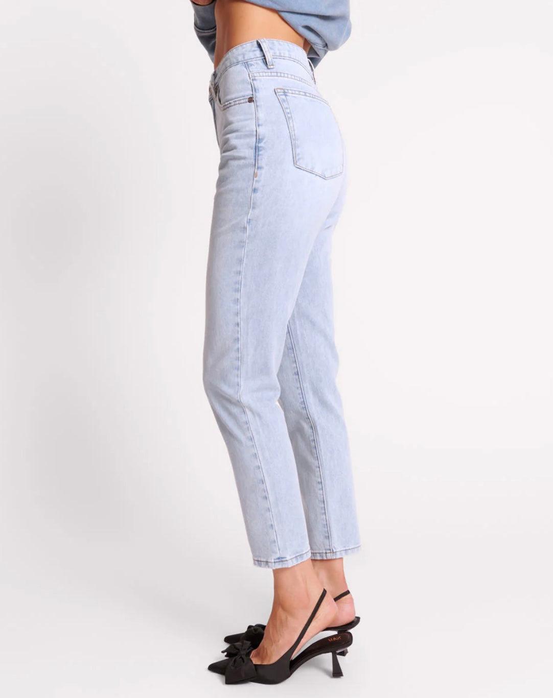 One Teaspoon Legends High Waist Mom Jean in Blue Latte - the tartan fox