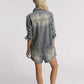 One Teaspoon Prophecy Denim Jumpsuit in Island Blue - the tartan fox