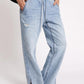 One Teaspoon Roadhouse Drawstring Wide Leg Jean in Salty Dog - the tartan fox