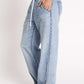 One Teaspoon Roadhouse Drawstring Wide Leg Jean in Salty Dog - the tartan fox