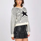 One Teaspoon Star Gazing Knitted Sweater in Mono - the tartan fox