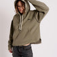 One Teaspoon Threaded Logo Hoody in Khaki - the tartan fox