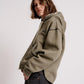 One Teaspoon Threaded Logo Hoody in Khaki - the tartan fox