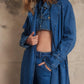 Pippa Riley Trench Coat in Indigo - the tartan fox