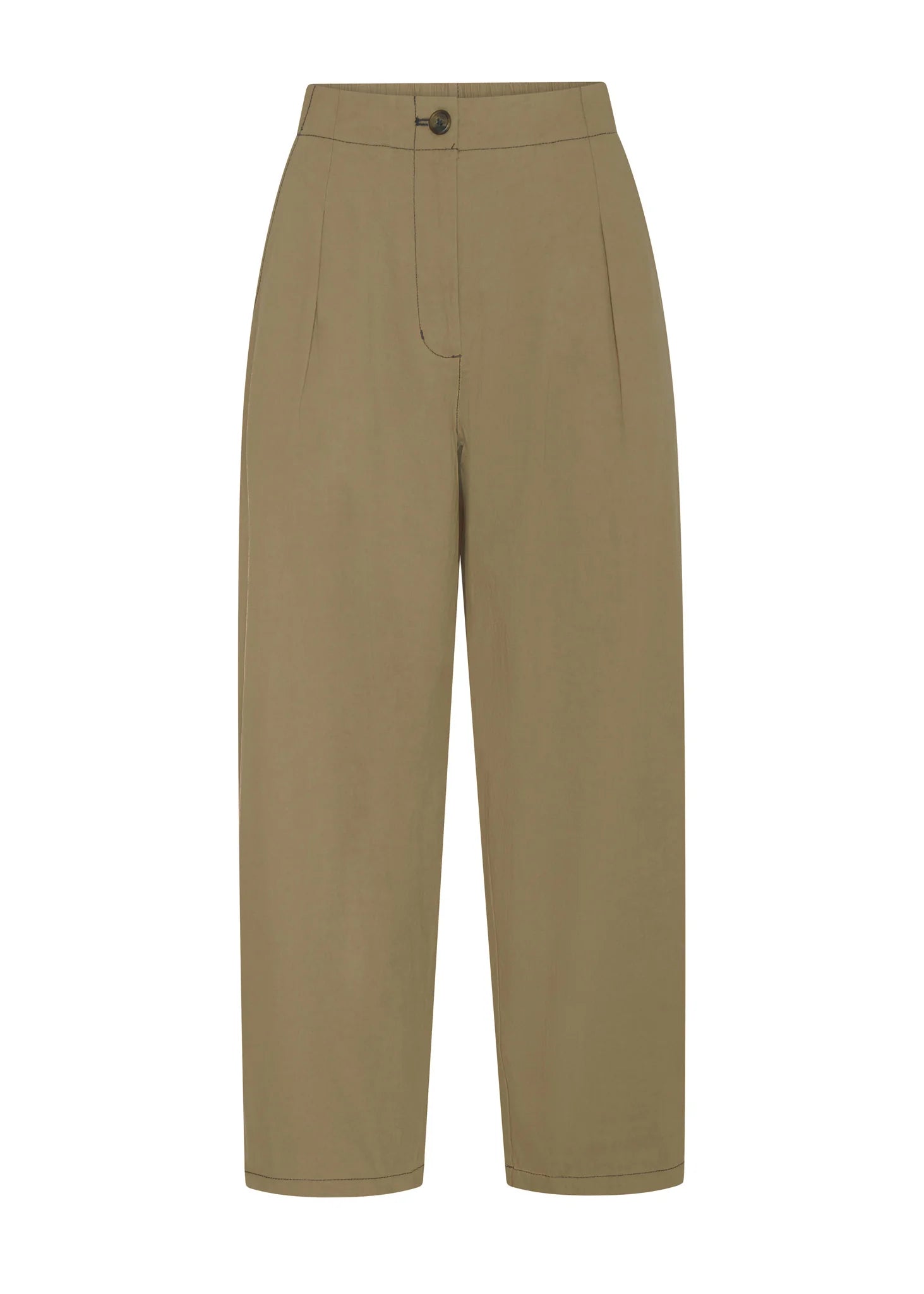 POL Avrid Barrel Pant in Khaki - the tartan fox