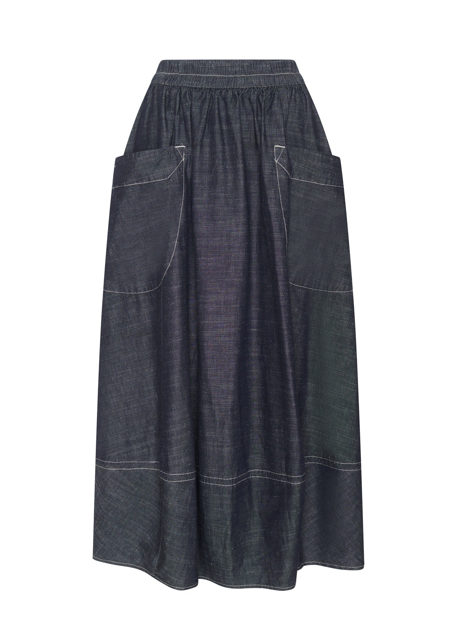 POL Avrid Chambray Bubble Skirt - the tartan fox
