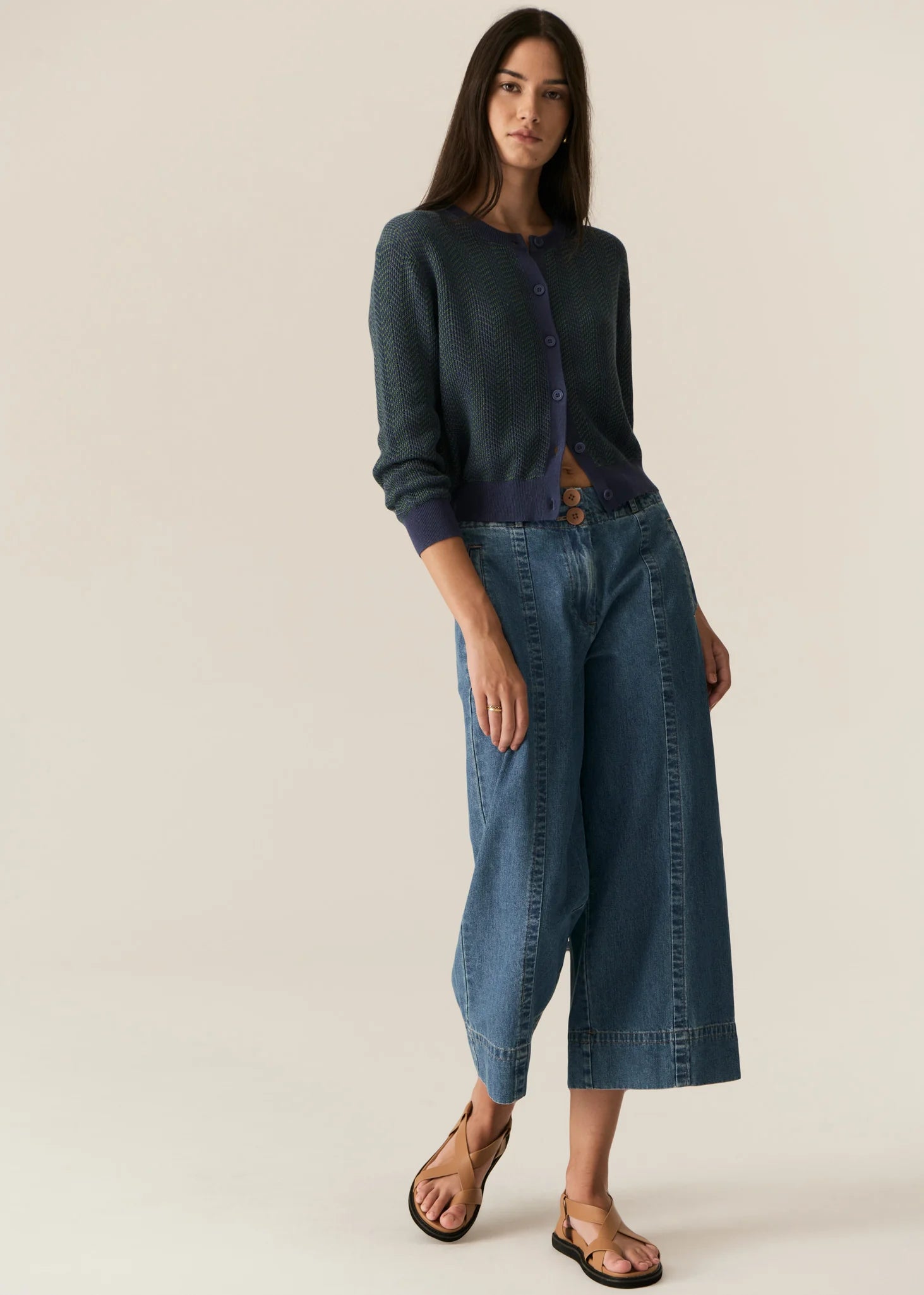 POL Carsen Crop Denim Pant in Light Wash - the tartan fox