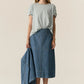 POL Carsen Denim Skirt in Light Wash - the tartan fox