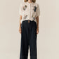 POL Carson Crop Denim Pant in Dark Wash - the tartan fox