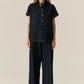 POL Carson Denim Shirt in Dark Wash - the tartan fox