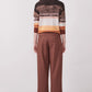 POL Clothing Shetland Pant in Fox/Charcoal Print - the tartan fox