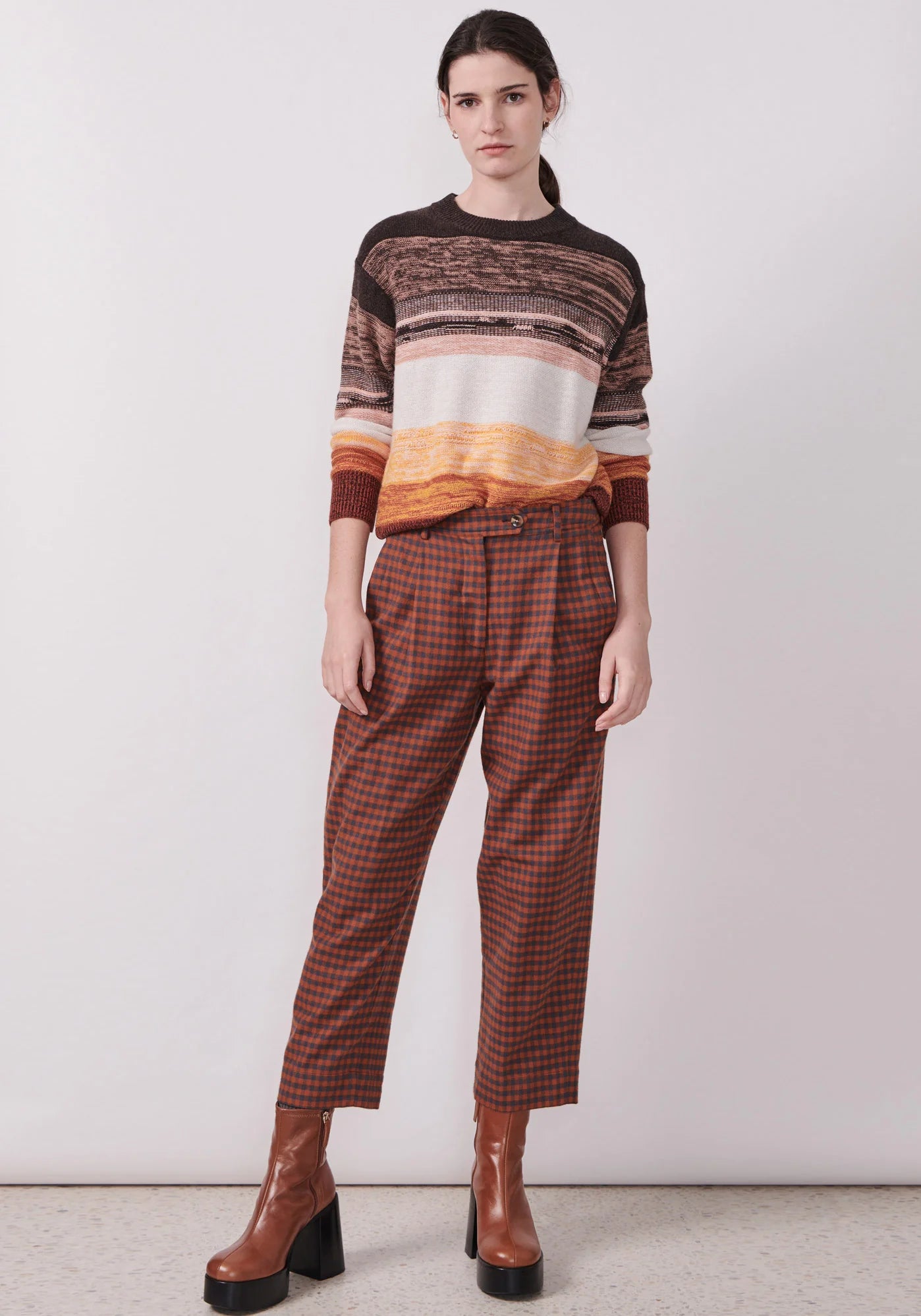 POL Clothing Sunrise Stripe Knit - the tartan fox