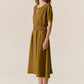 POL Faire Belted Dress in Khaki - the tartan fox