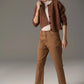 POL Finlay Cardigan in Rust - the tartan fox