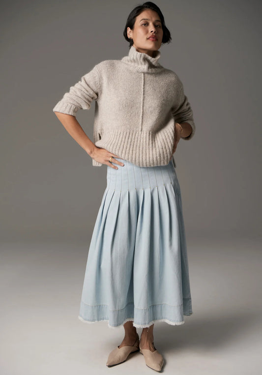 POL Grove Turtleneck Knit in Stone - the tartan fox