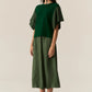 POL Henri Drawcord Skirt in Green - the tartan fox