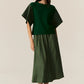 POL Henri Drawcord Skirt in Green - the tartan fox