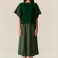 POL Henri Drawcord Skirt in Green - the tartan fox