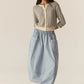POL Jules Cardigan in Blue/Ivory - the tartan fox