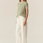 POL Jules Knit Tee in Green/Ivory - the tartan fox