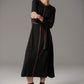 POL Lara Lurex Dress in Charcoal/Toffee - the tartan fox