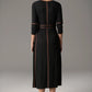 POL Lara Lurex Dress in Charcoal/Toffee - the tartan fox