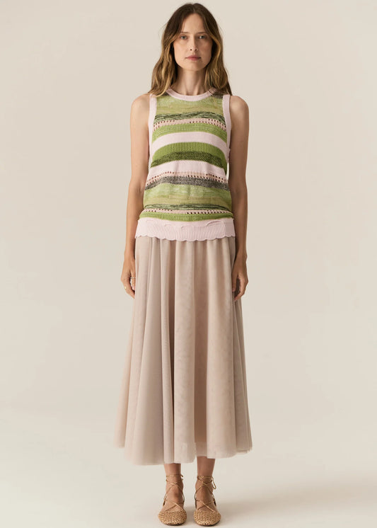 POL Marc Multistripe Tank in Pink Multi - the tartan fox