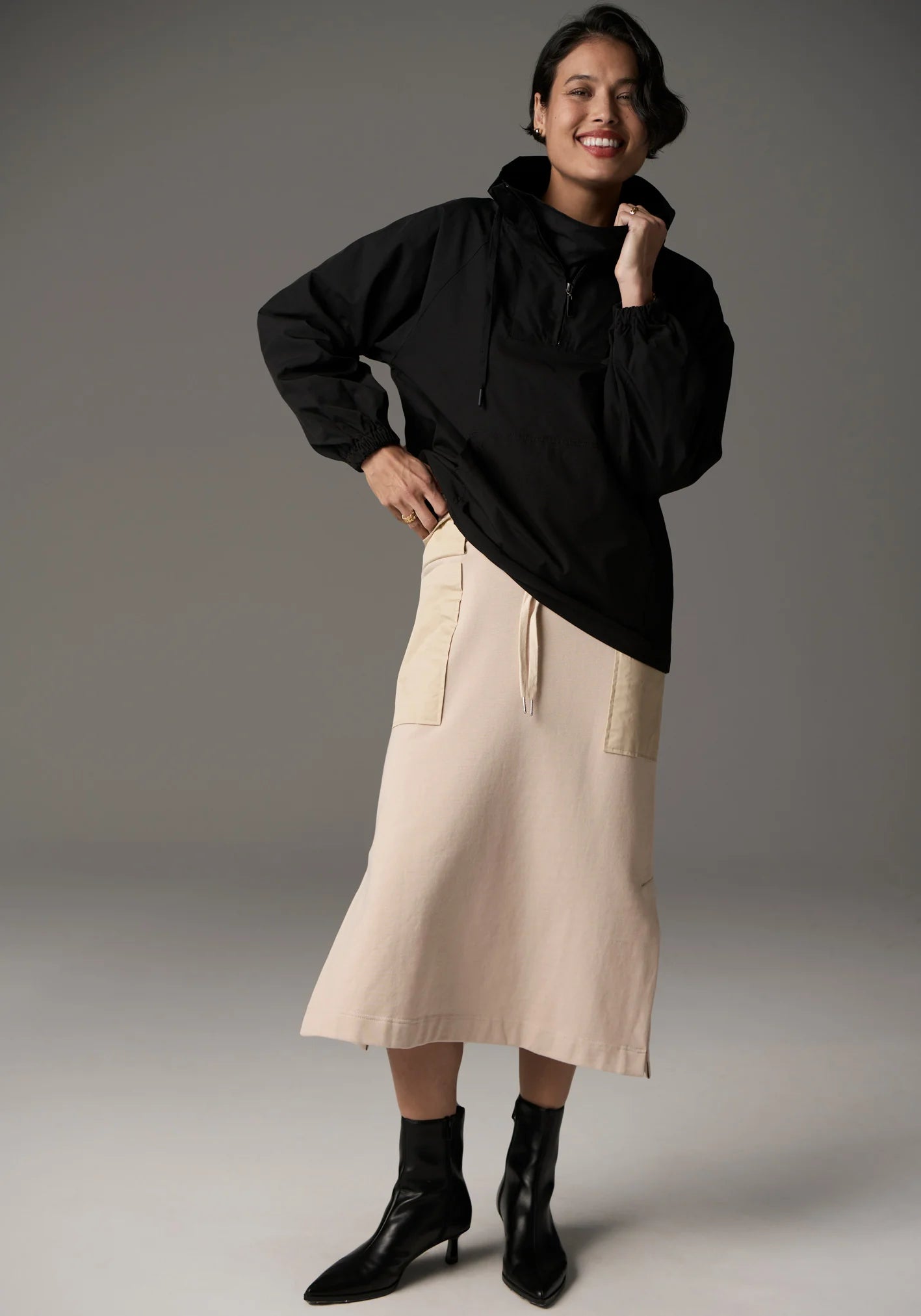 POL Marlo Windcheater in Black - the tartan fox