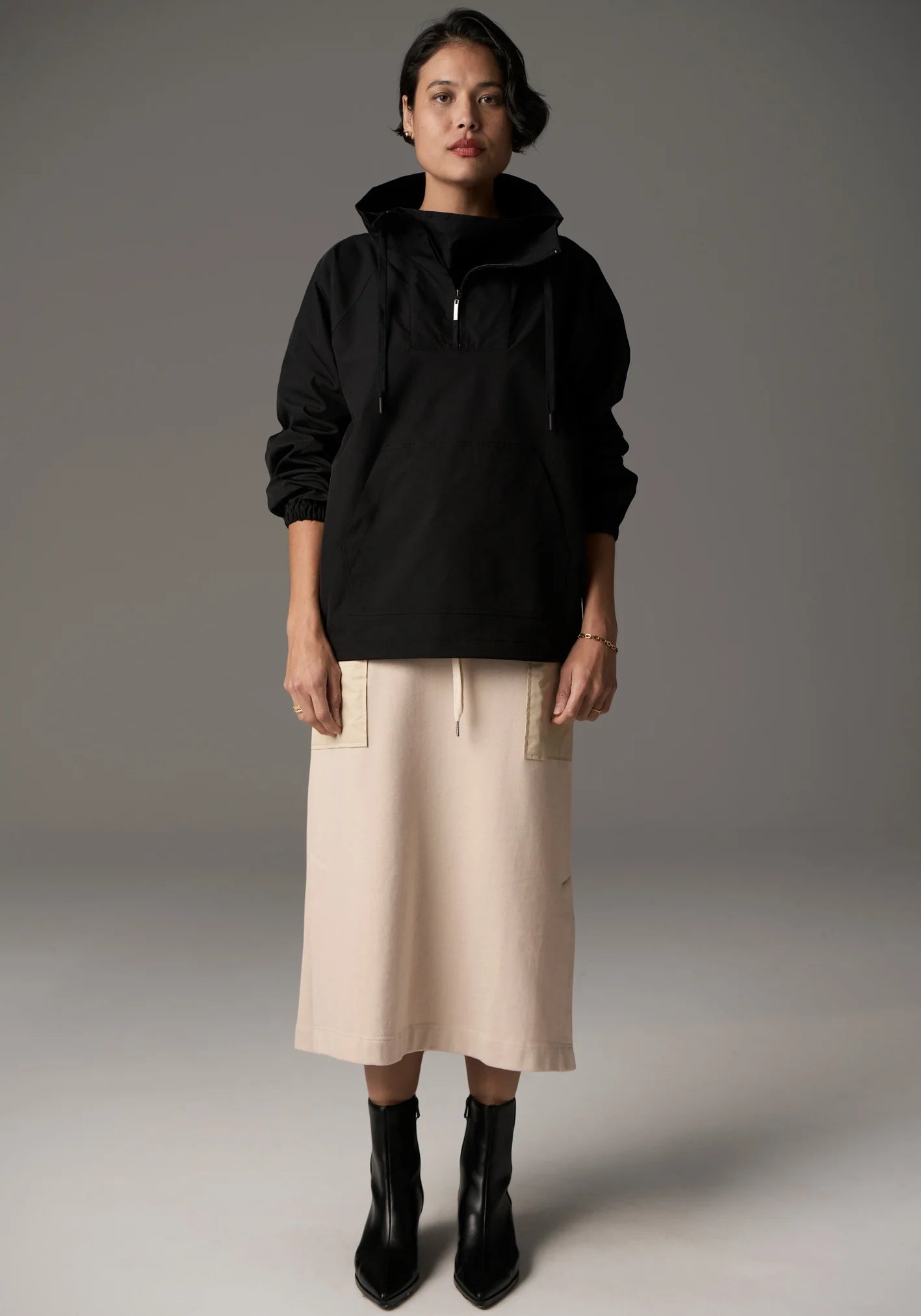 POL Marlo Windcheater in Black - the tartan fox
