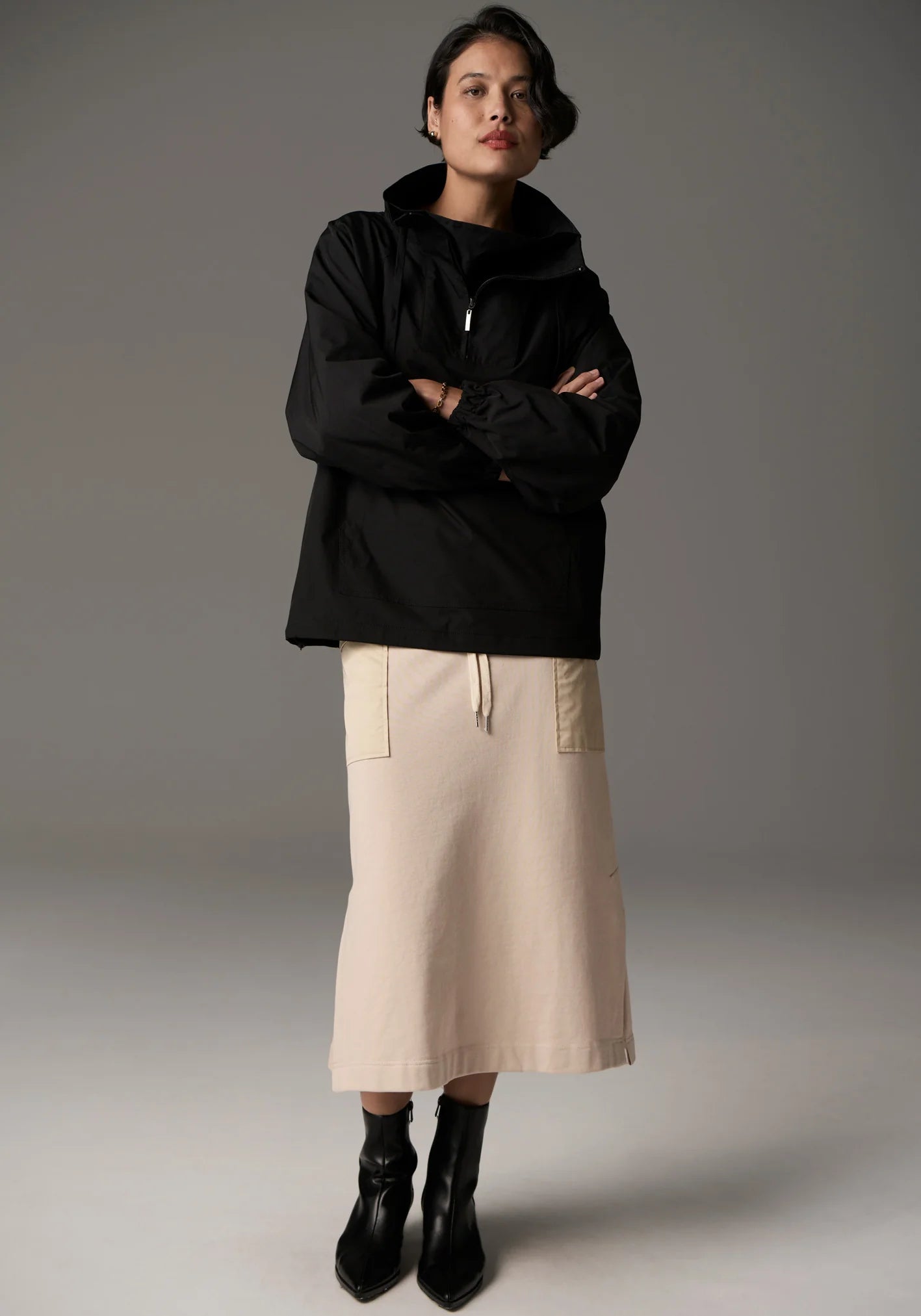 POL Marlo Windcheater in Black - the tartan fox