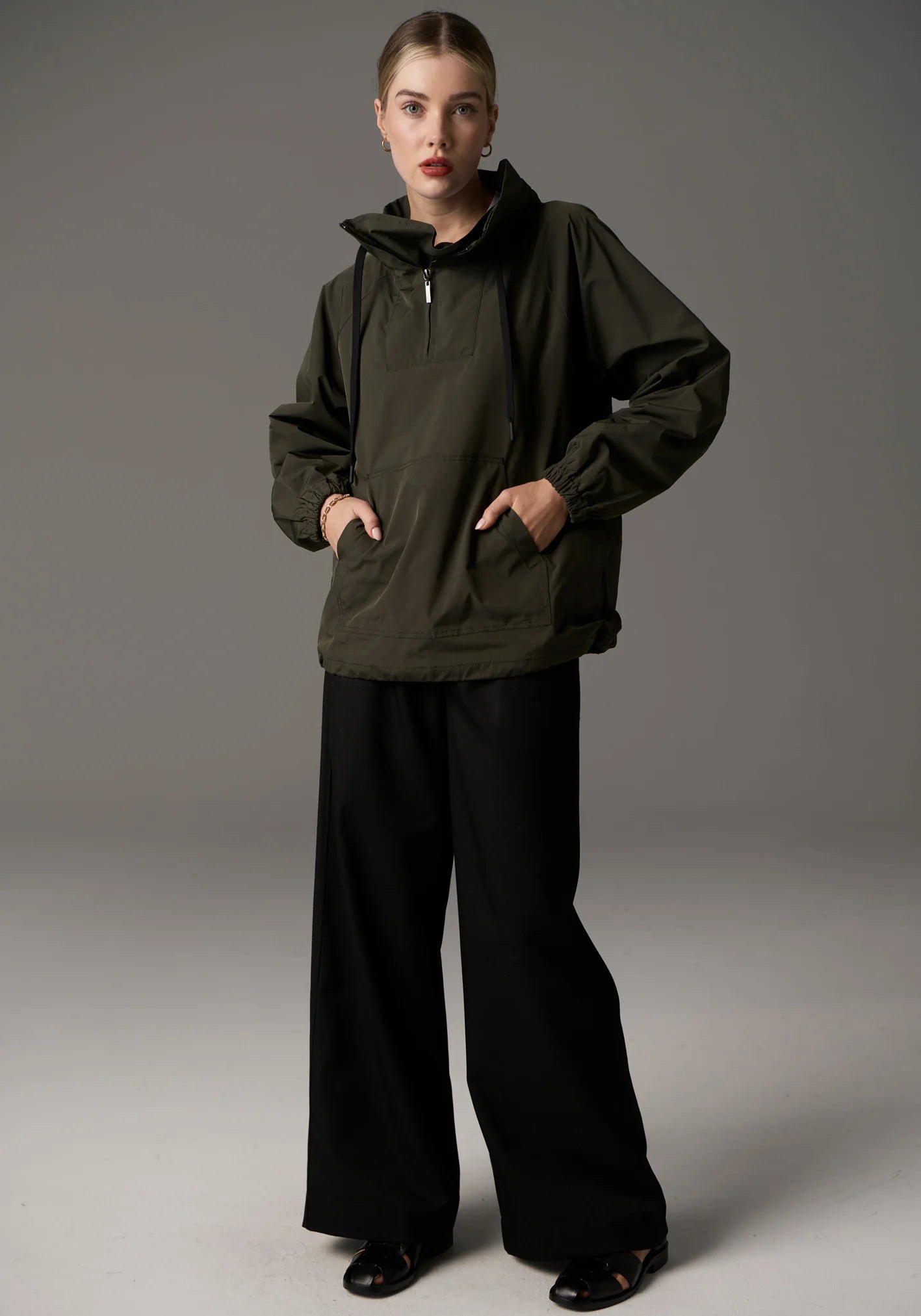 POL Marlo Windcheater in Khaki - the tartan fox