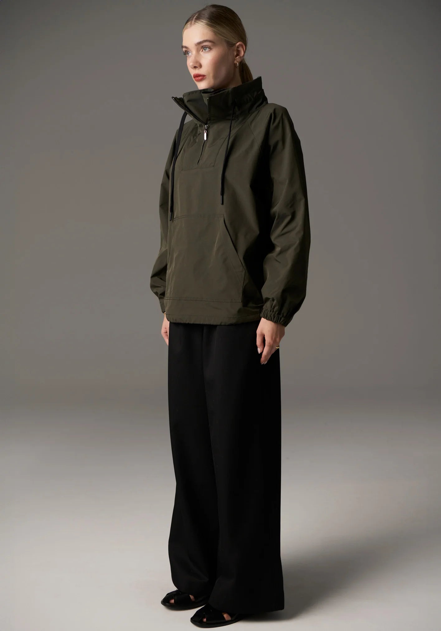 POL Marlo Windcheater in Khaki - the tartan fox